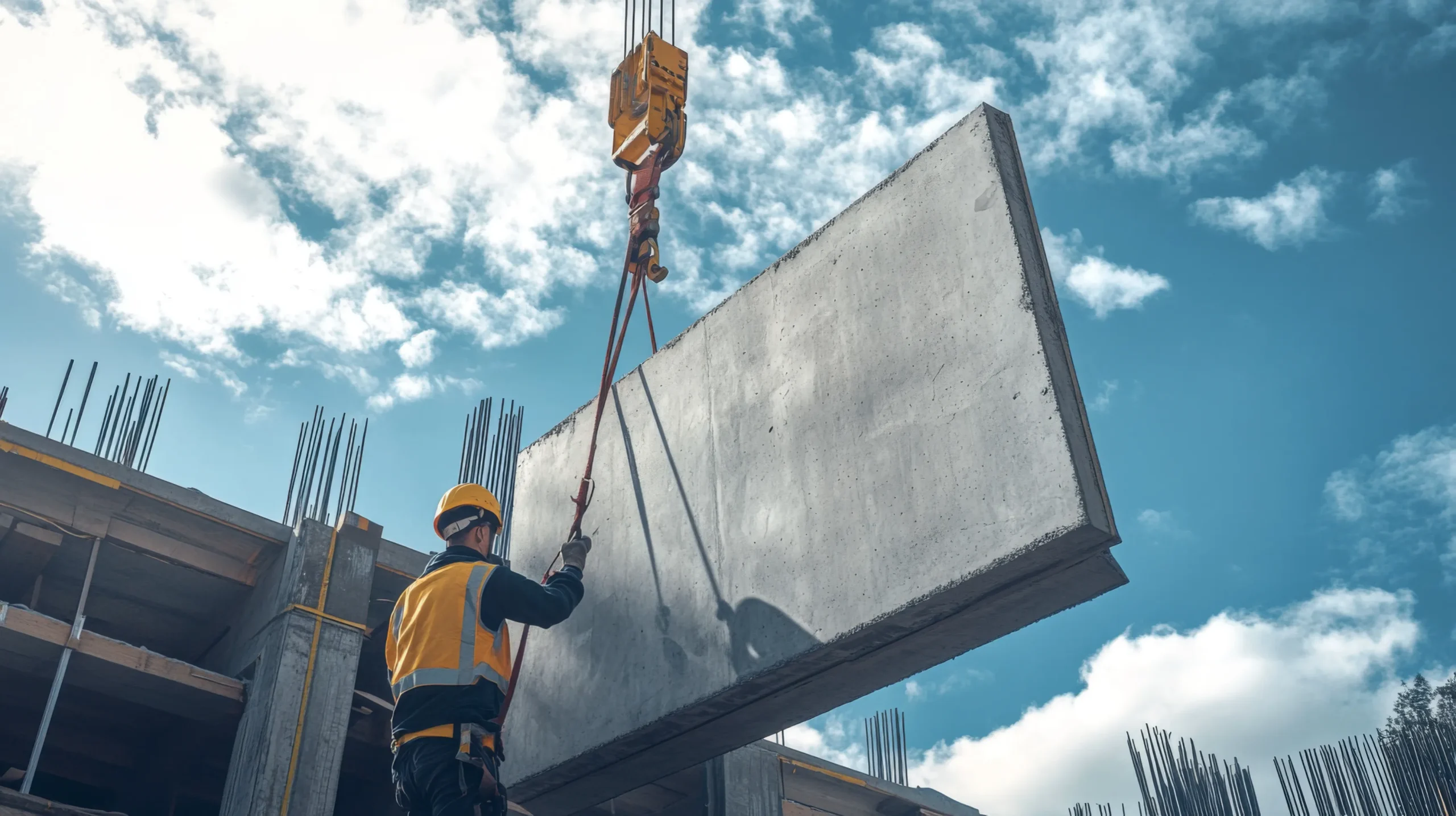 construction-worker-using-crane-lift-concrete-beam